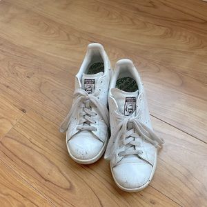 White Stan Smith custom Adidas sneaker (Size 8)